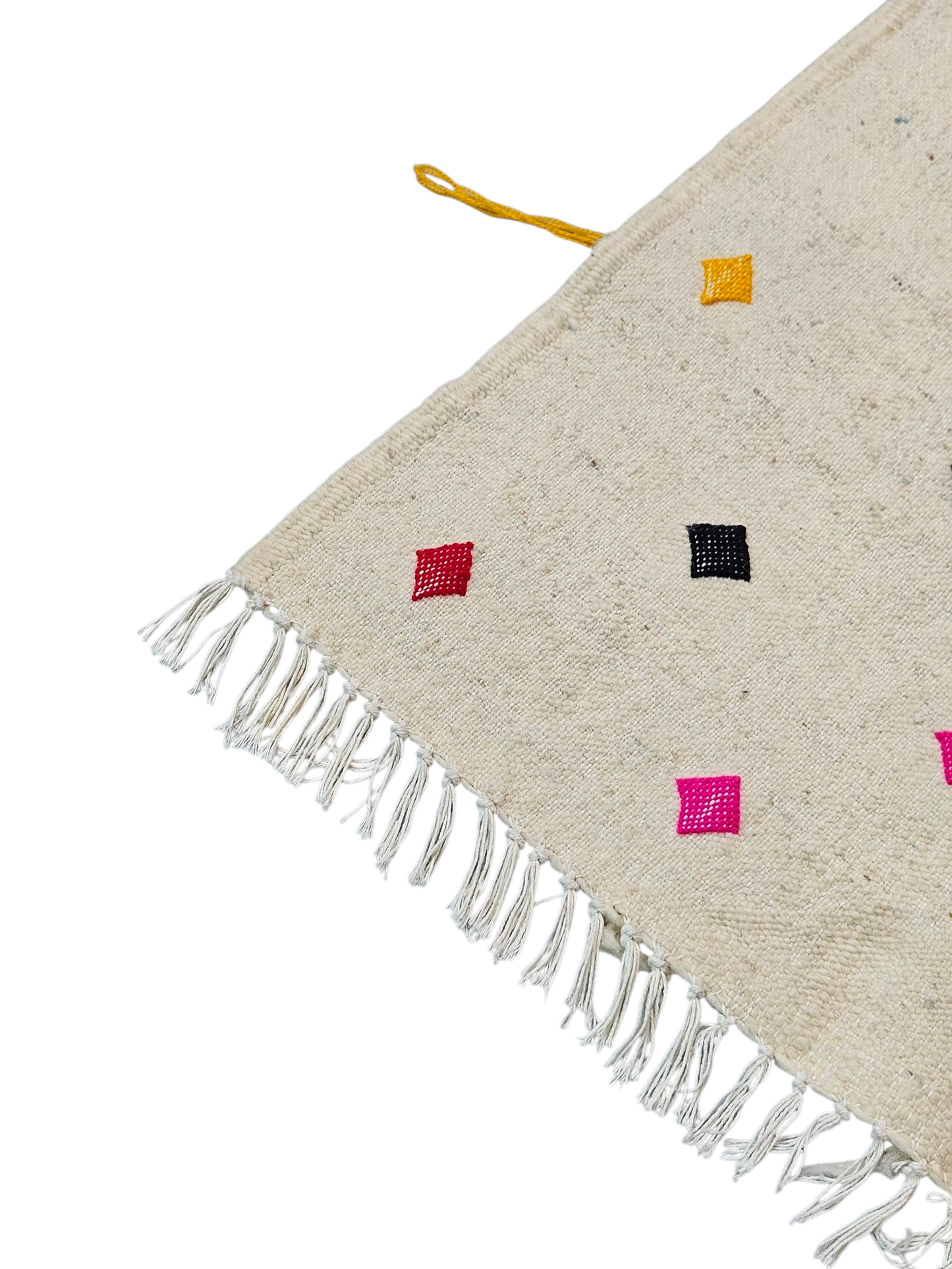 Authentic Handwoven Moroccan Zanafi Wool Rug - Geometric Pattern