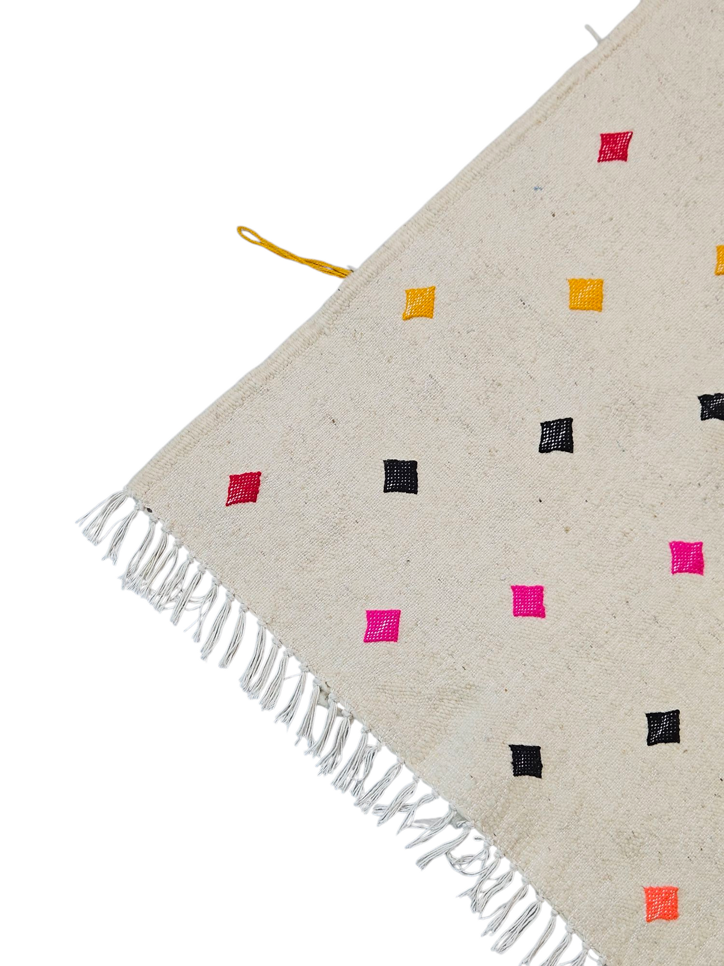 Authentic Handwoven Moroccan Zanafi Wool Rug - Geometric Pattern