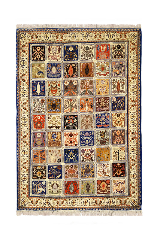 Extra Royal Amazigh Azure Handwoven Moroccan Rug
