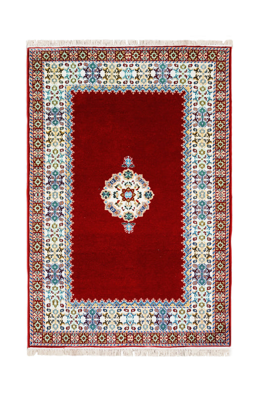 Extra Royal Rug Red Dream Hand-Knotted Moroccan Wool Rug