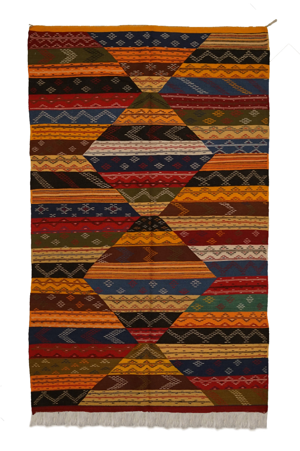 Makarbak Ouarzazate Oasis Handwoven Moroccan Kilim Rug