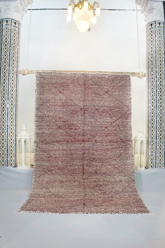 Authentic Handwoven Moroccan Beni Ouaraine Kilim Rug - Diamond Pattern