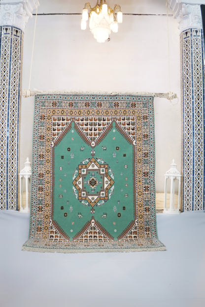 Etra Royal Green Rug Hand-knotted