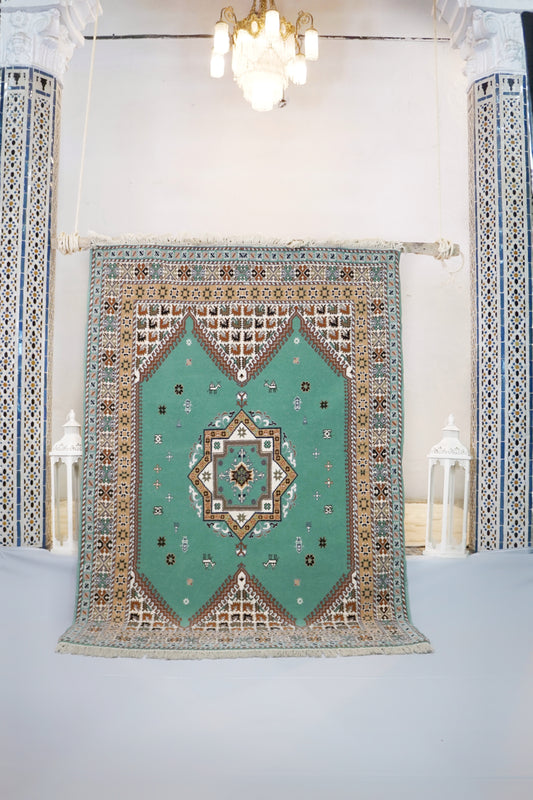 Etra Royal Green Rug Hand-knotted