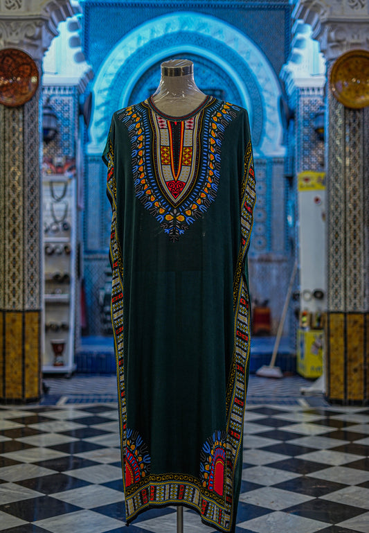 Elegant Embroidered Kaftan Kimono Dress