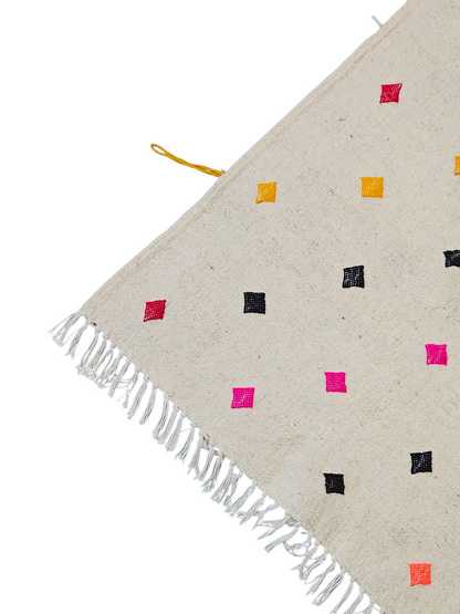 Authentic Handwoven Moroccan Zanafi Wool Rug - Geometric Pattern
