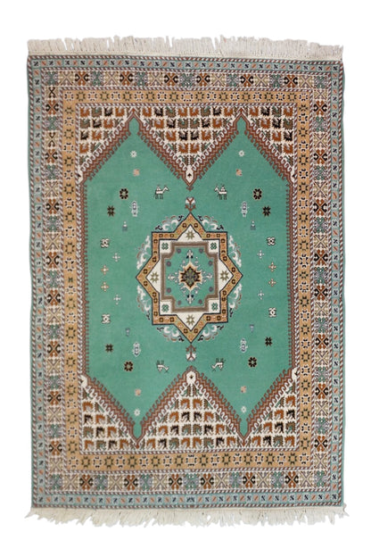 Etra Royal Green Rug Hand-knotted